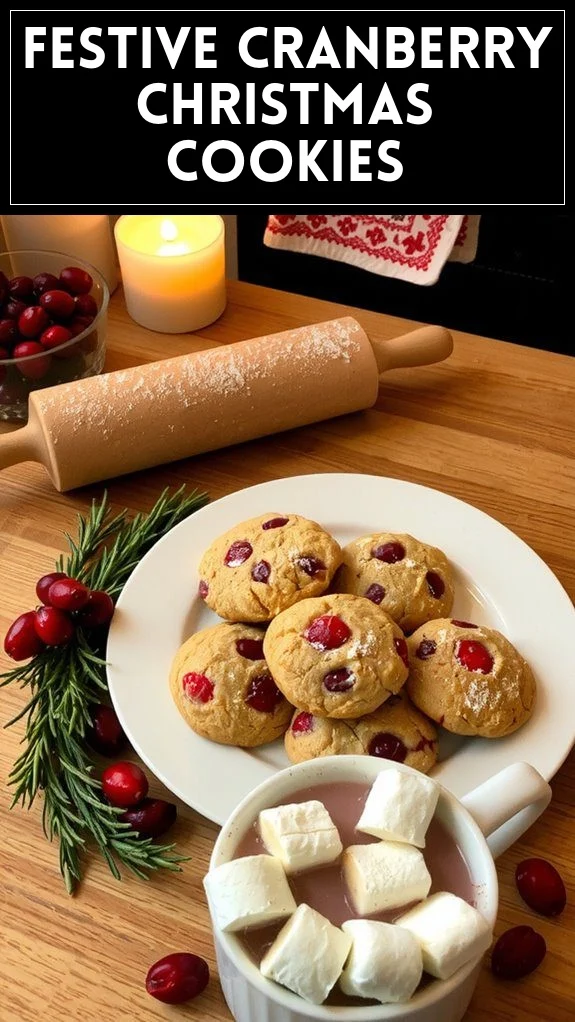 Festive Cranberry Christmas Cookies