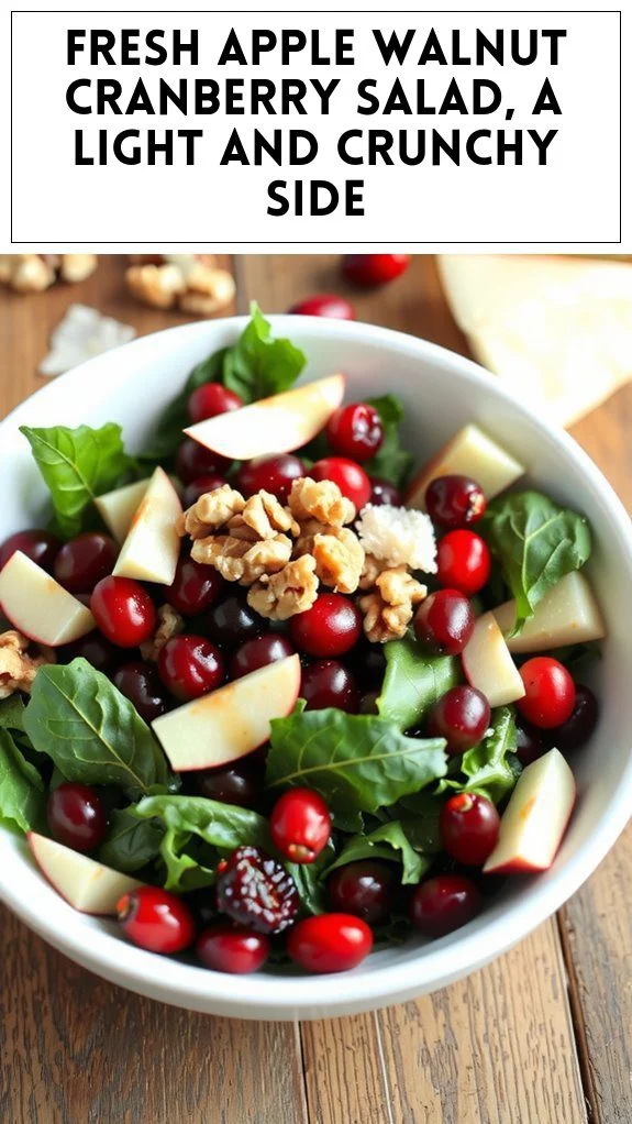 Fresh Apple Walnut Cranberry Salad, a Light and Crunchy Side