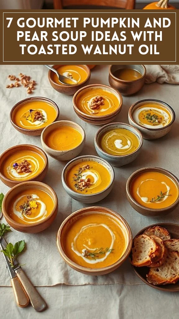 7 Gourmet Pumpkin and Pear Soup Ideas With Toasted Walnut Oil