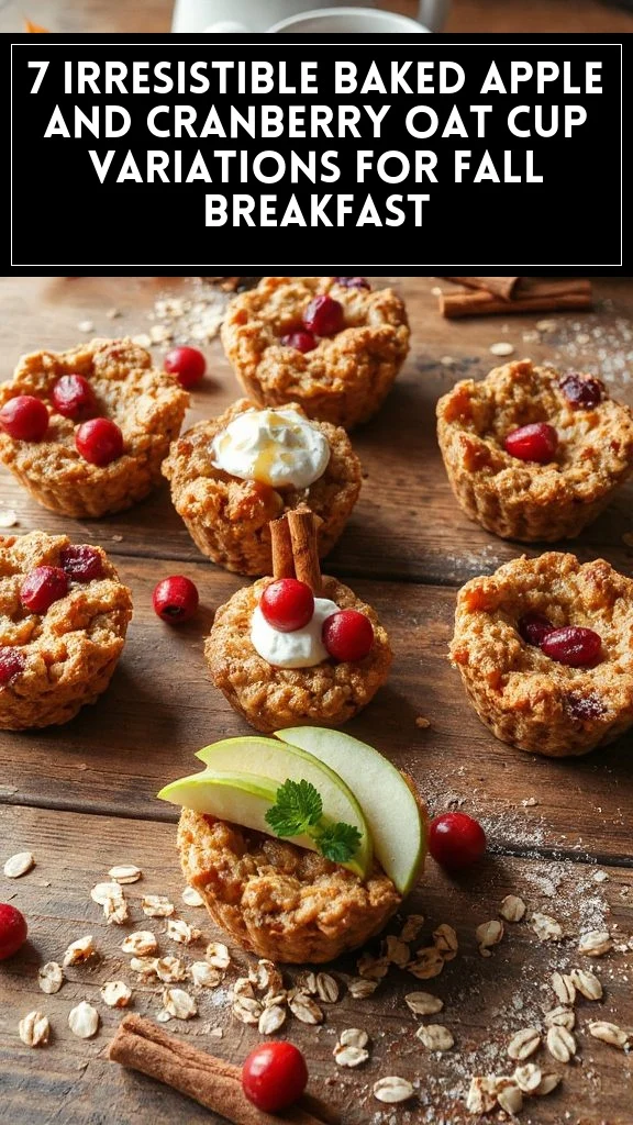 7 Irresistible Baked Apple and Cranberry Oat Cup Variations for Fall Breakfast