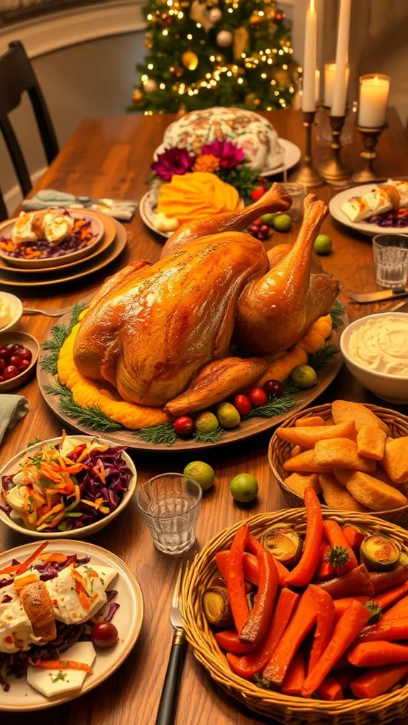 festive roast goose dinner