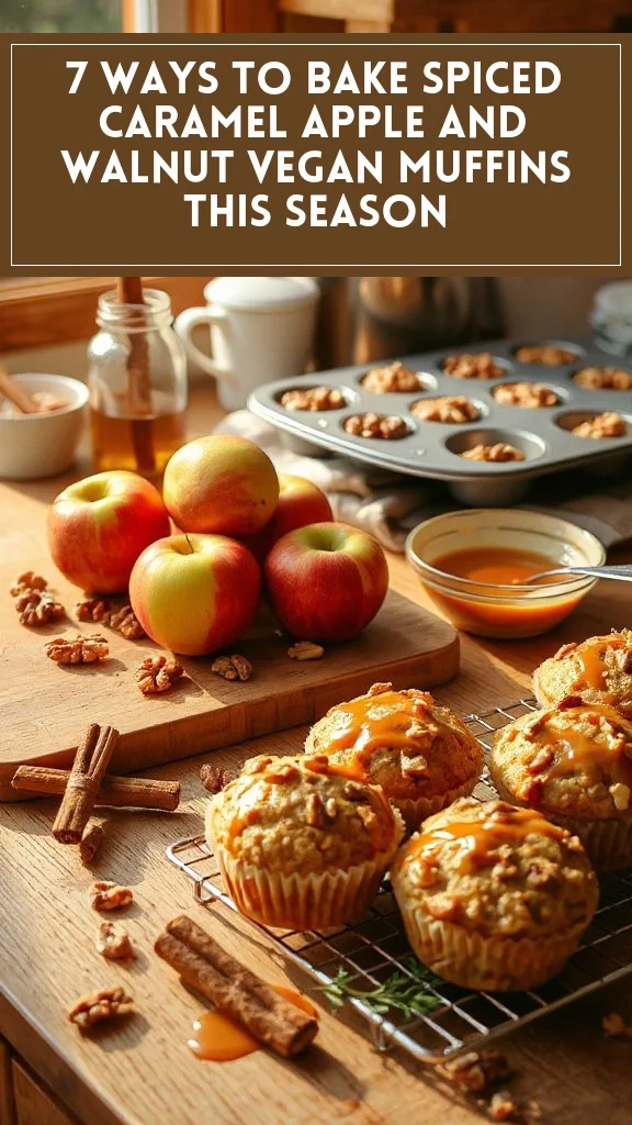 7 Ways to Bake Spiced Caramel Apple and Walnut Vegan Muffins This Season