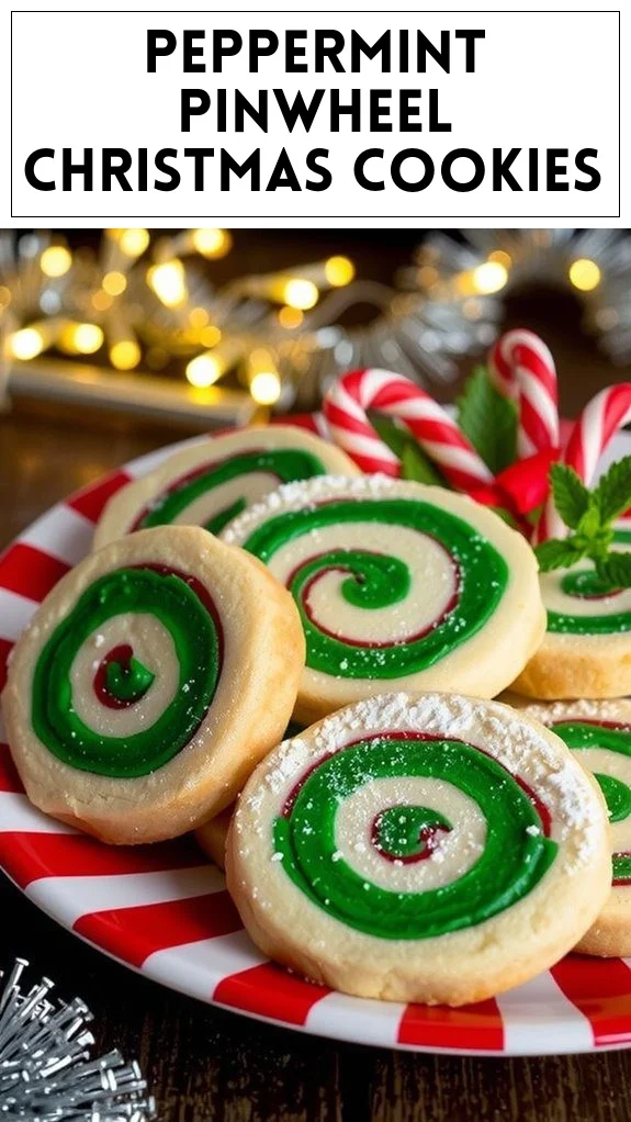 Peppermint Pinwheel Christmas Cookies