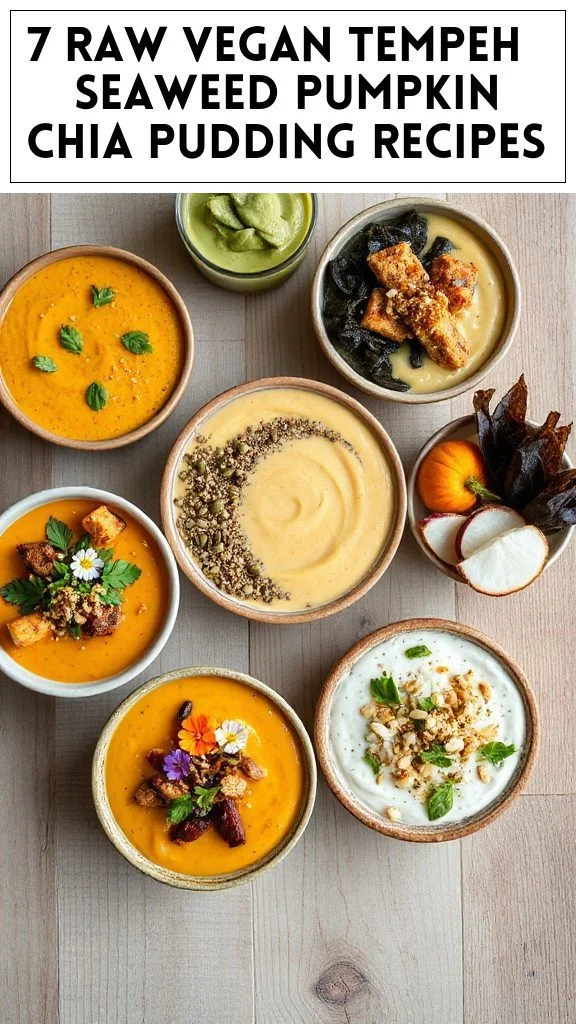 7 Raw Vegan Tempeh & Seaweed Pumpkin Chia Pudding Recipes