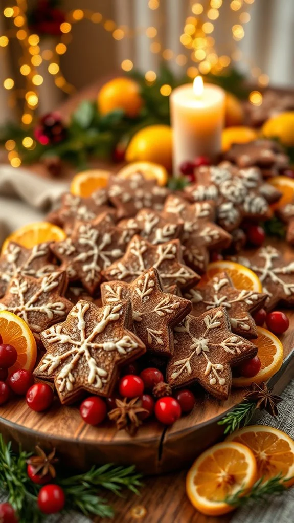 spiced cookies with lemon glaze