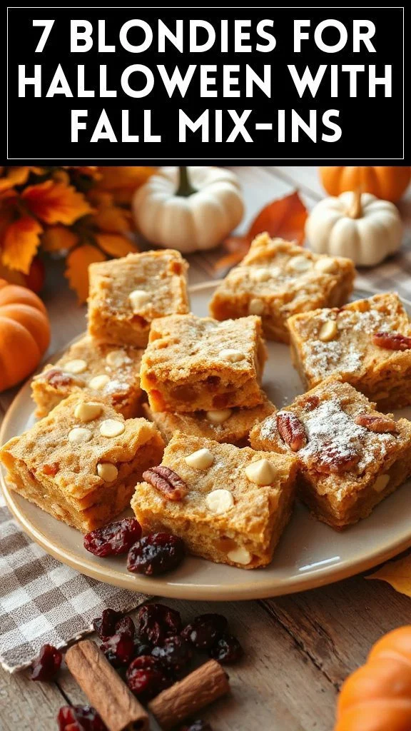 7 Blondies for Halloween With Fall Mix-Ins