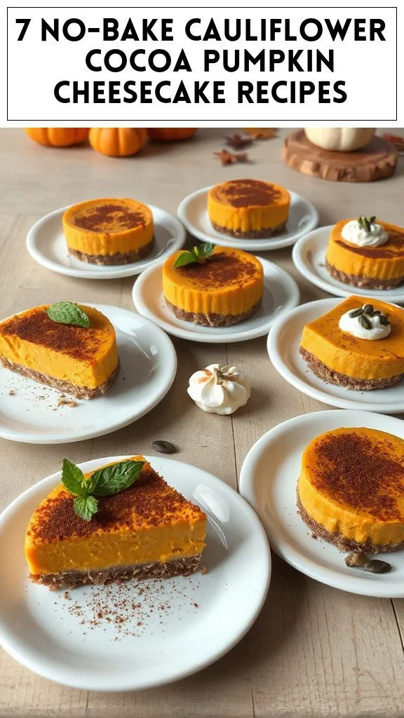7 No-Bake Cauliflower & Cocoa Pumpkin Cheesecake Recipes