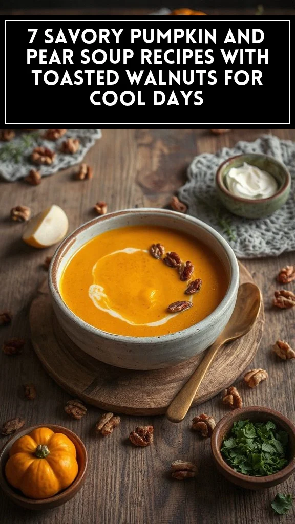 7 Savory Pumpkin and Pear Soup Recipes With Toasted Walnuts for Cool Days