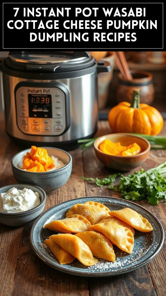 7 Instant Pot Wasabi & Cottage Cheese Pumpkin Dumpling Recipes