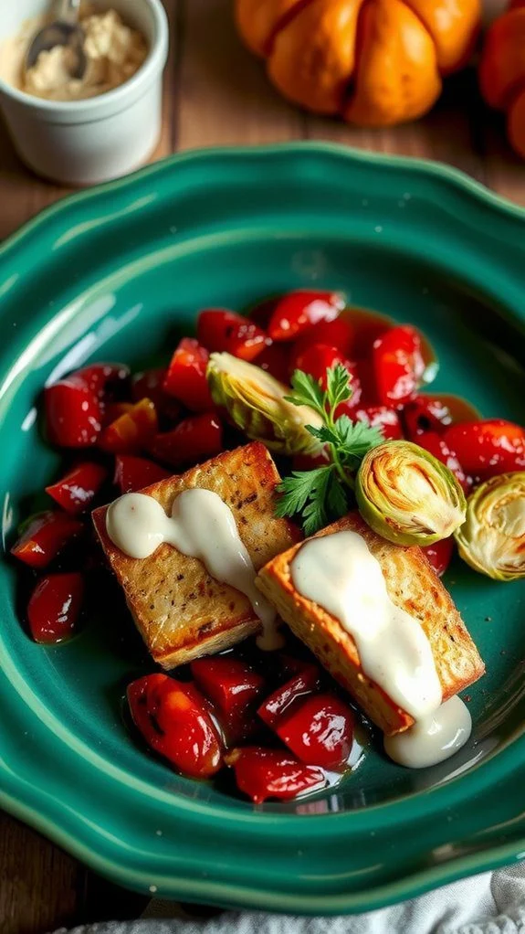 vibrant plate with garnish