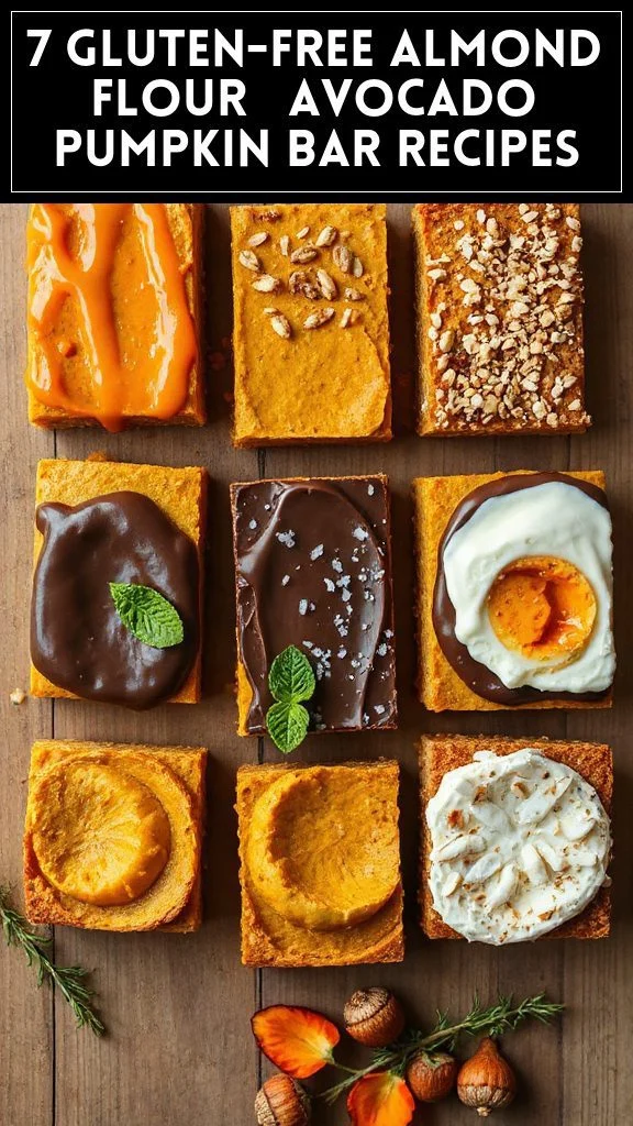 7 Gluten-Free Almond Flour & Avocado Pumpkin Bar Recipes