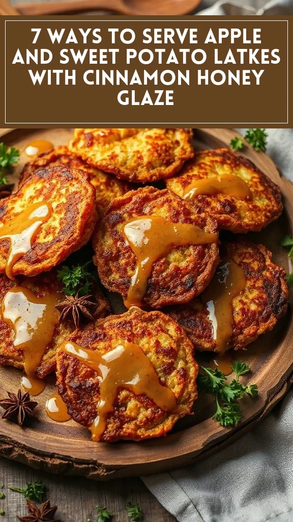 7 Ways to Serve Apple and Sweet Potato Latkes With Cinnamon Honey Glaze