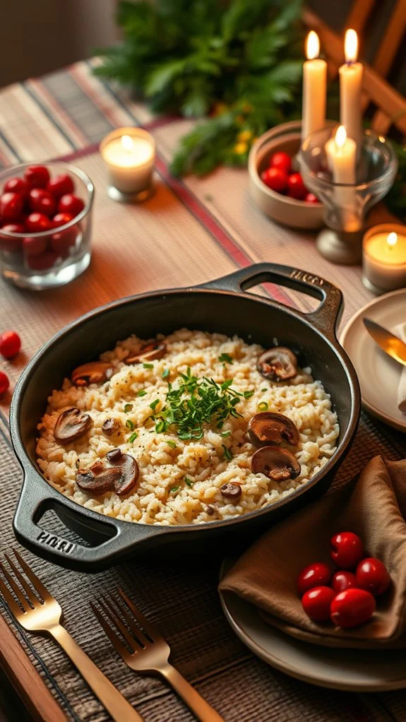 one pot mushroom risotto delight