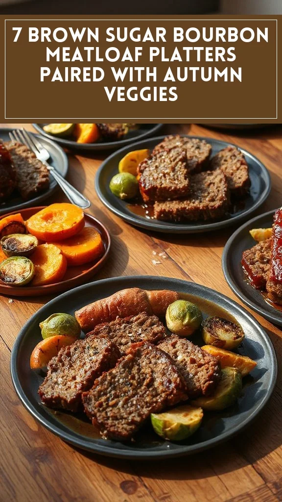 7 Brown Sugar Bourbon Meatloaf Platters Paired With Autumn Veggies