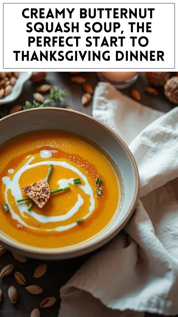 Creamy Butternut Squash Soup, the Perfect Start to Thanksgiving Dinner