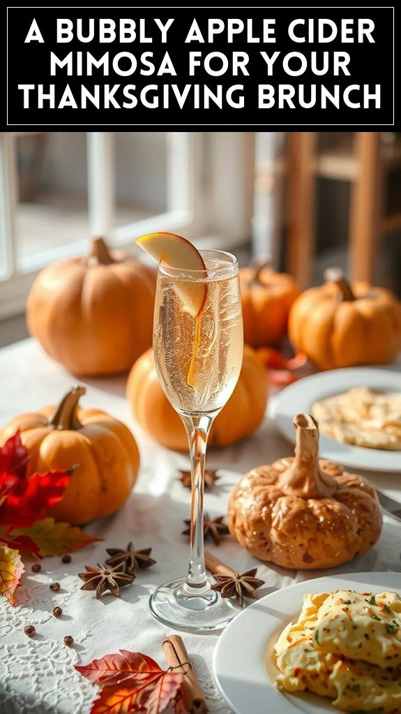 A Bubbly Apple Cider Mimosa for Your Thanksgiving Brunch