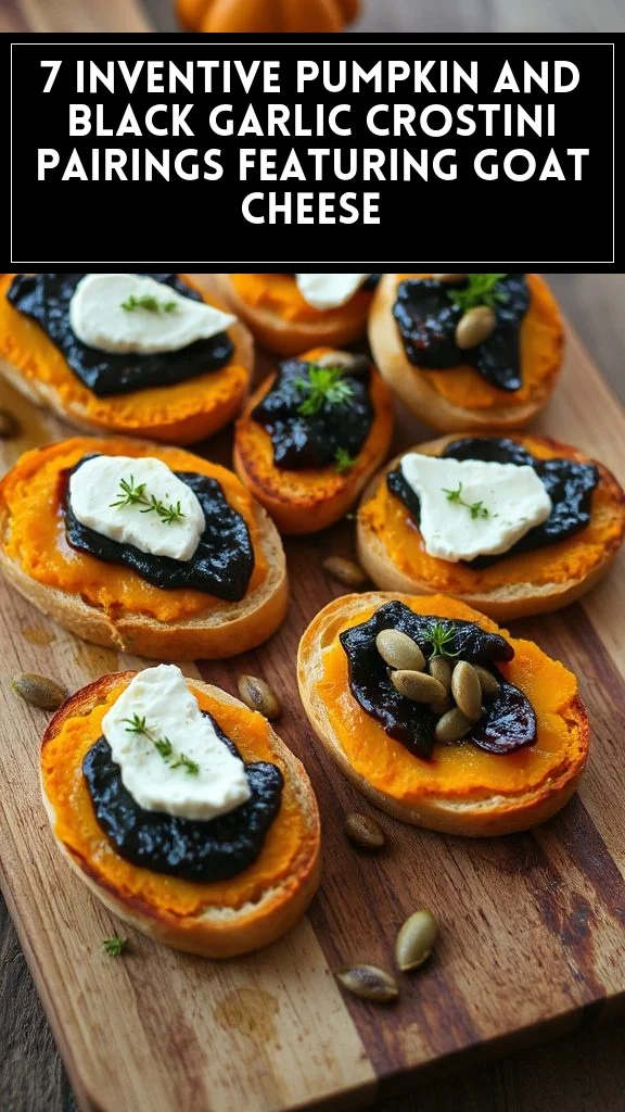 7 Inventive Pumpkin and Black Garlic Crostini Pairings Featuring Goat Cheese
