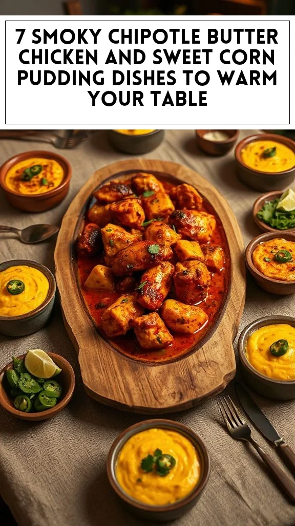 7 Smoky Chipotle Butter Chicken and Sweet Corn Pudding Dishes to Warm Your Table