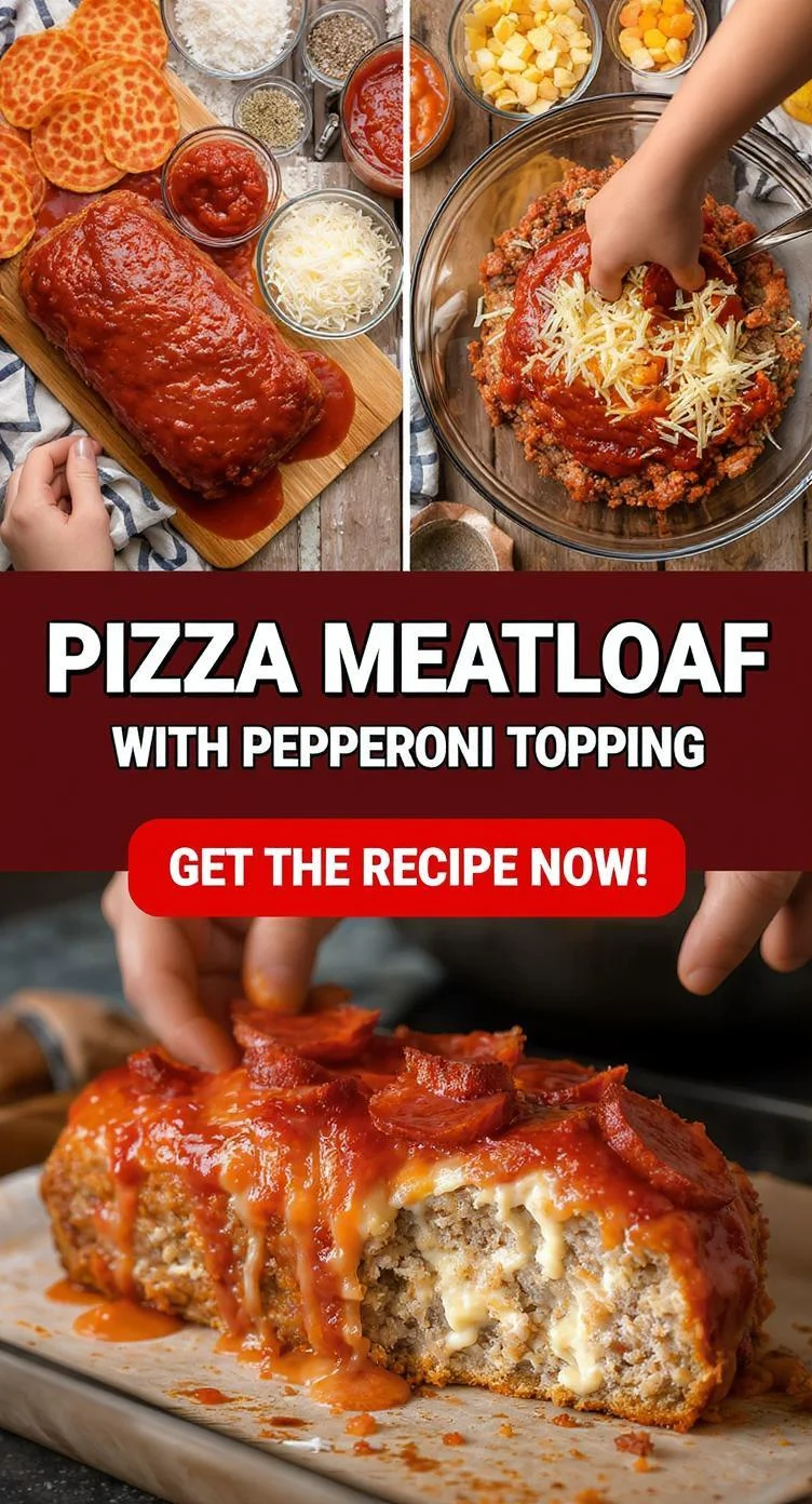 Pizza Meatloaf With Pepperoni Topping – Two Favorites in One