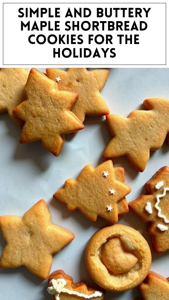 Simple and Buttery Maple Shortbread Cookies for the Holidays