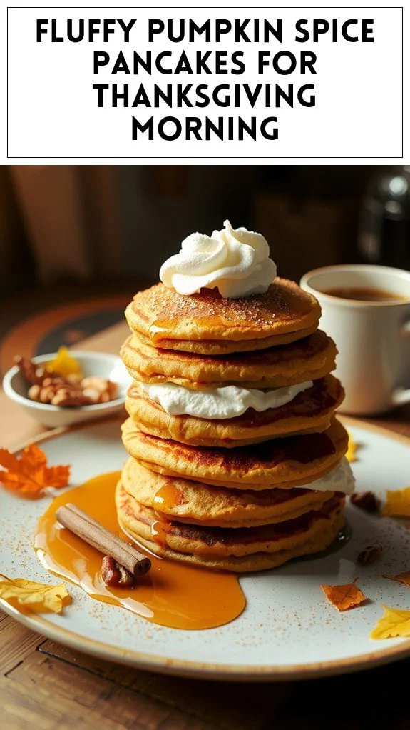 Fluffy Pumpkin Spice Pancakes for Thanksgiving Morning