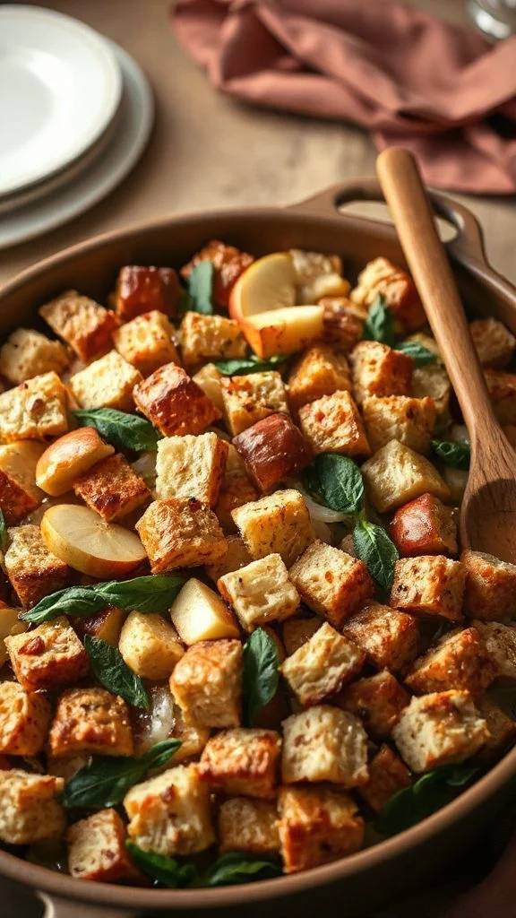 thanksgiving apple sage stuffing