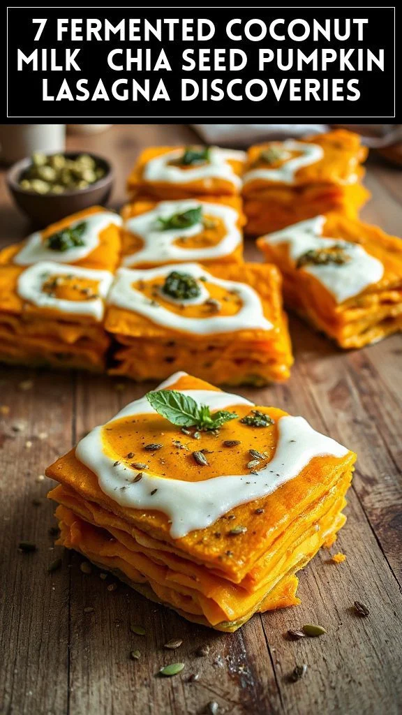 7 Fermented Coconut Milk & Chia Seed Pumpkin Lasagna Discoveries