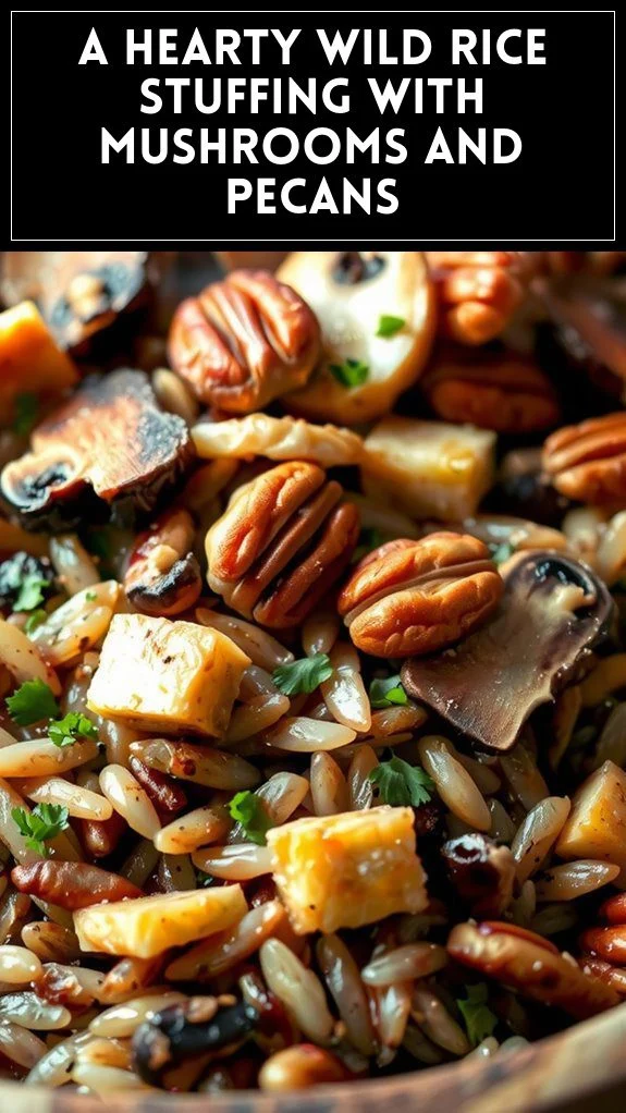 A Hearty Wild Rice Stuffing With Mushrooms and Pecans