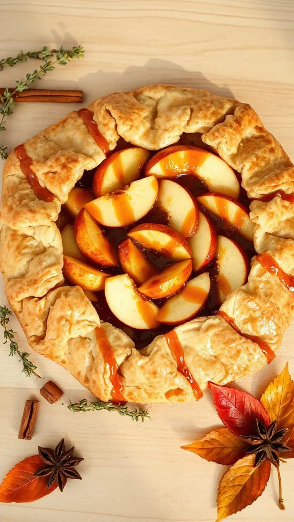 autumn apple galette dessert