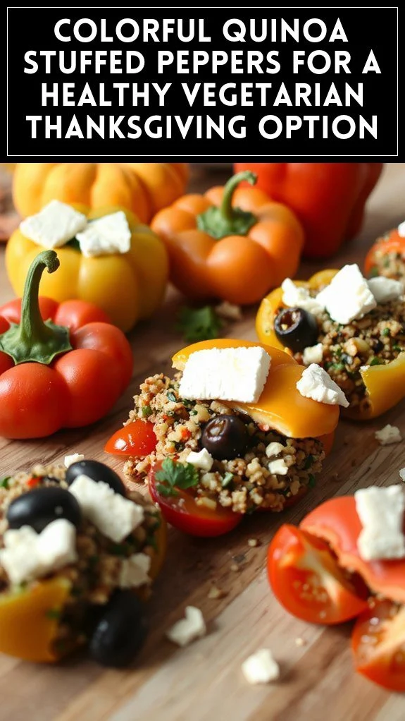 Colorful Quinoa Stuffed Peppers for a Healthy Vegetarian Thanksgiving Option