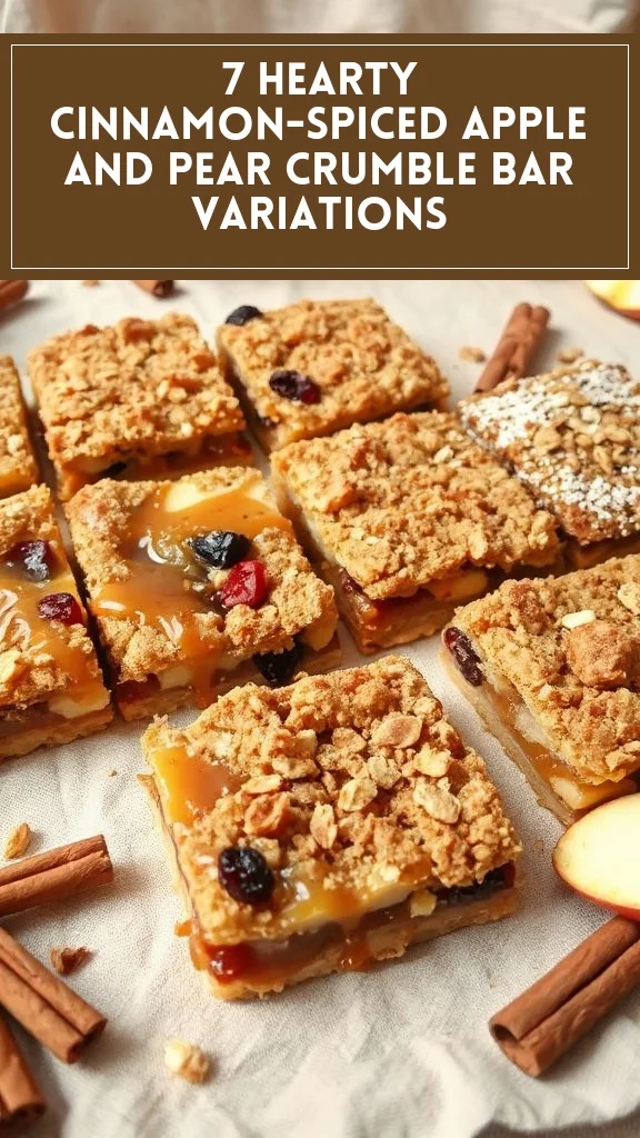 7 Hearty Cinnamon-Spiced Apple and Pear Crumble Bar Variations