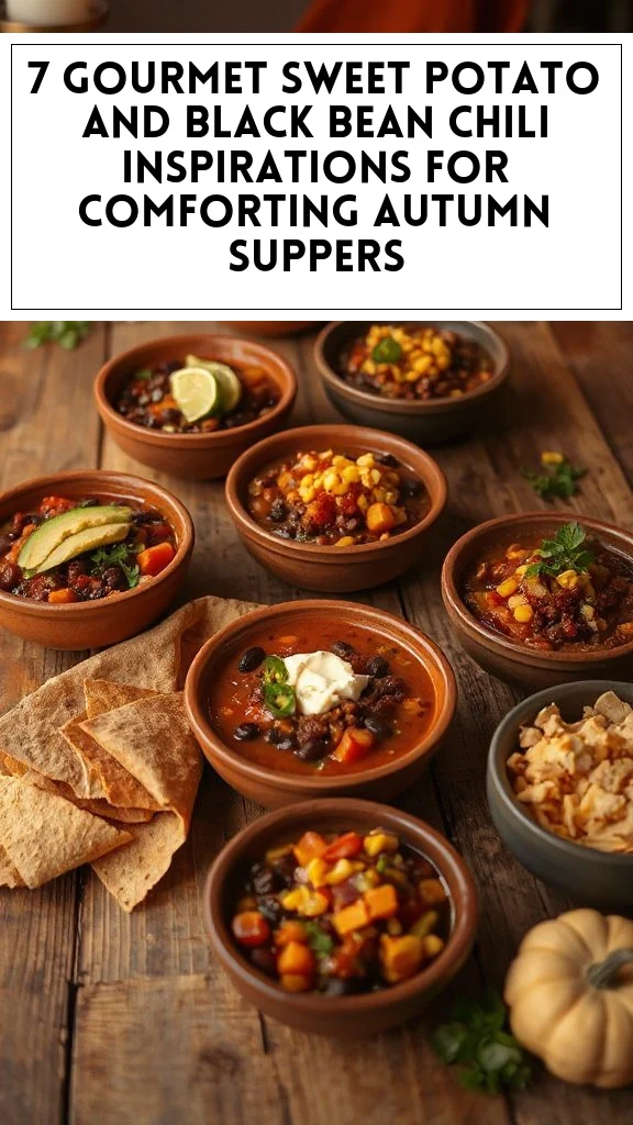 7 Gourmet Sweet Potato and Black Bean Chili Inspirations for Comforting Autumn Suppers