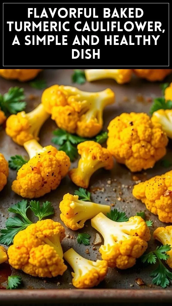 Flavorful Baked Turmeric Cauliflower, a Simple and Healthy Dish