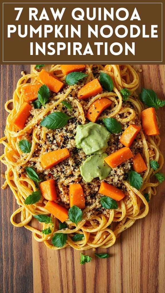 7 Raw Quinoa & Pumpkin Noodle Inspiration