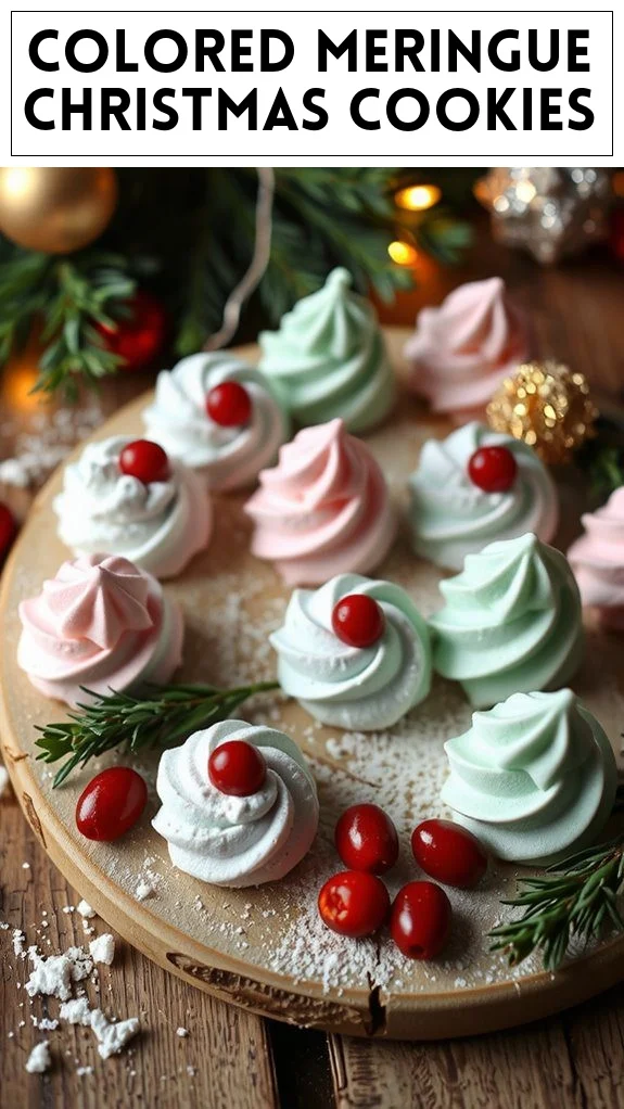 Colored Meringue Christmas Cookies