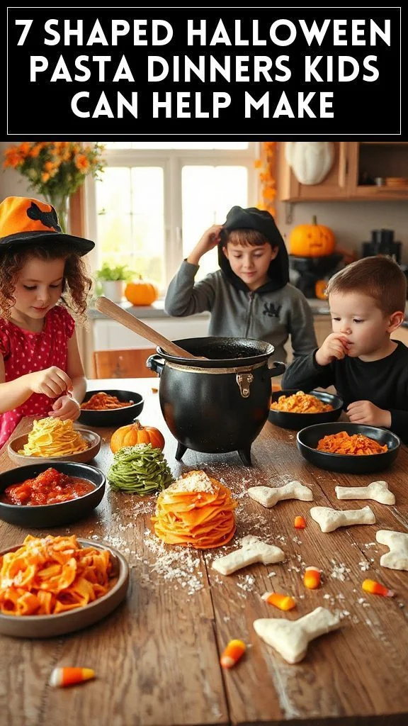 7 Shaped Halloween Pasta Dinners Kids Can Help Make