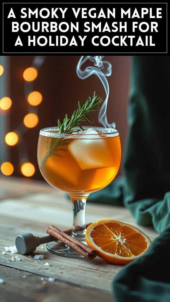 A Smoky Vegan Maple Bourbon Smash for a Holiday Cocktail