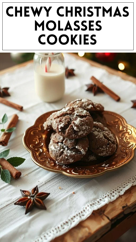 Chewy Christmas Molasses Cookies