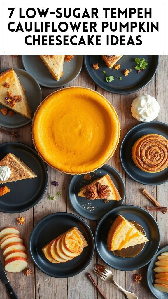 7 Low-Sugar Tempeh & Cauliflower Pumpkin Cheesecake Ideas
