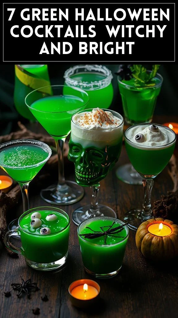 7 Green Halloween Cocktails (Witchy and Bright)
