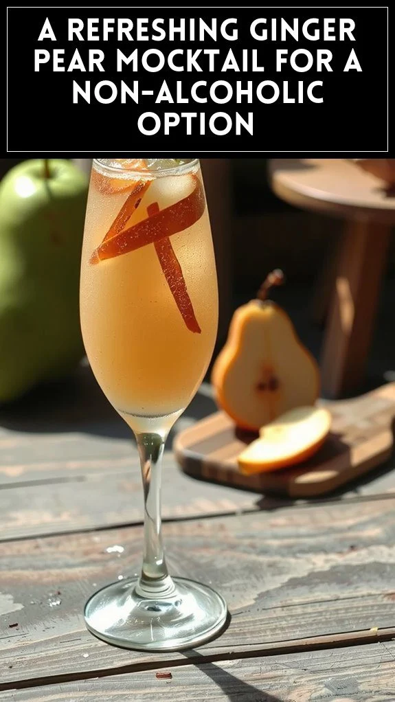 A Refreshing Ginger Pear Mocktail for a Non-Alcoholic Option
