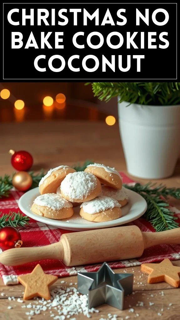 Christmas No Bake Cookies Coconut
