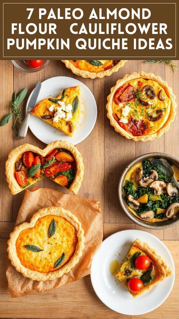 7 Paleo Almond Flour & Cauliflower Pumpkin Quiche Ideas