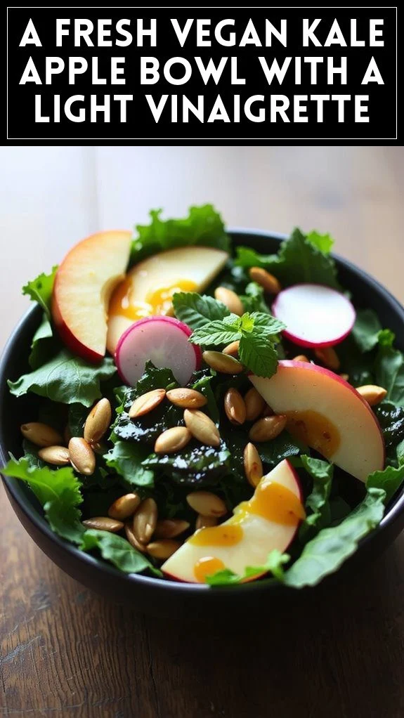 A Fresh Vegan Kale Apple Bowl With a Light Vinaigrette