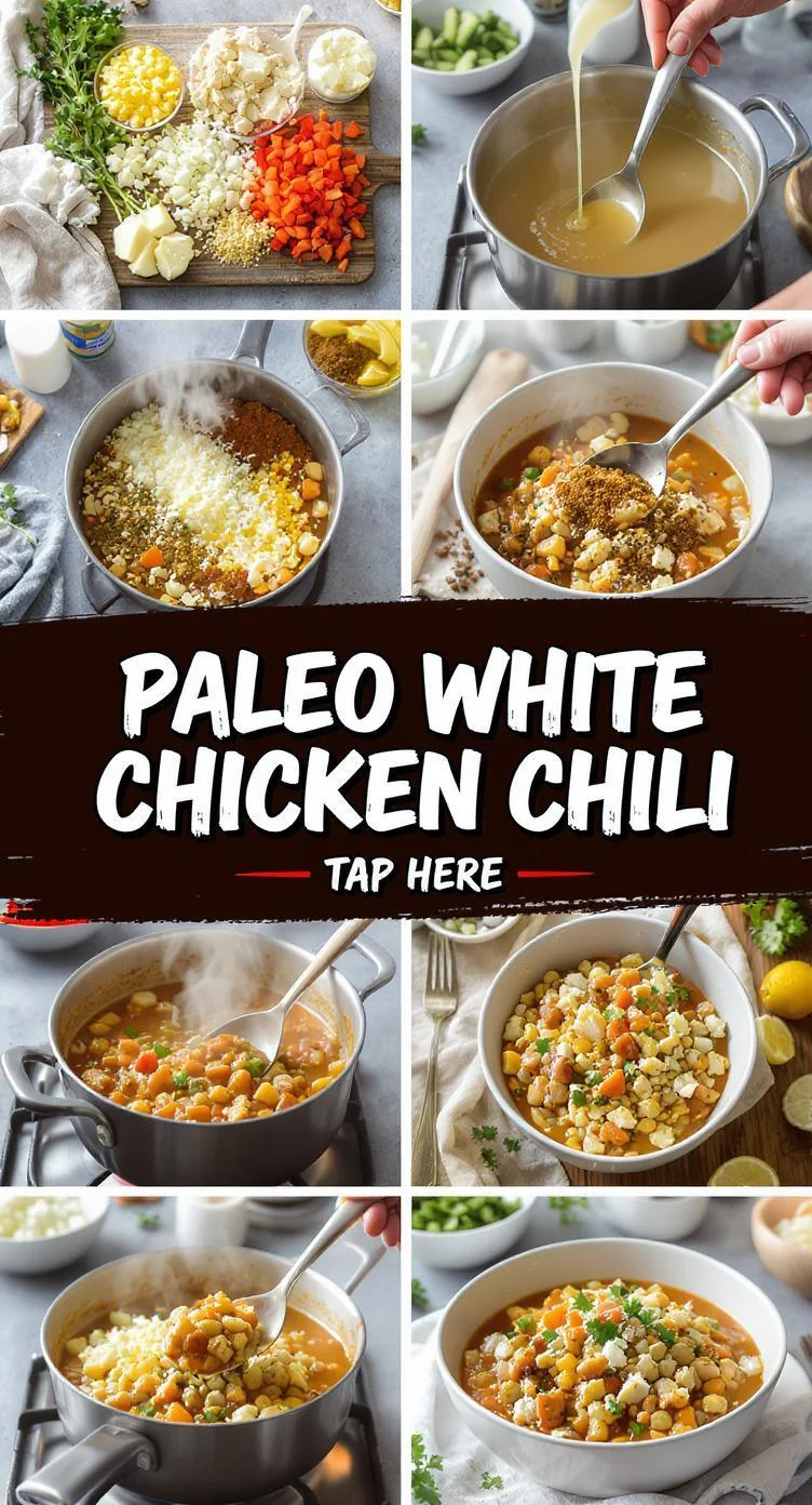 Paleo White Chicken Chili - Whole30 Compliant Recipe
