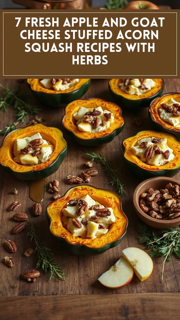 7 Fresh Apple and Goat Cheese Stuffed Acorn Squash Recipes With Herbs