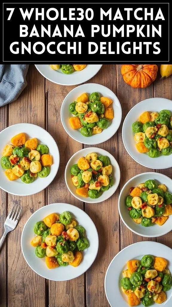 7 Whole30 Matcha & Banana Pumpkin Gnocchi Delights