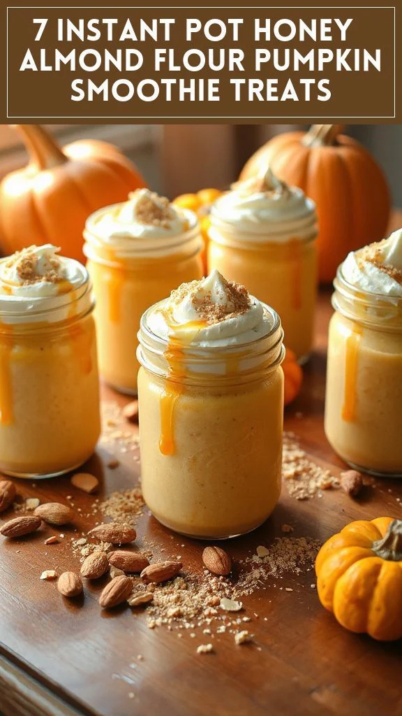 7 Instant Pot Honey & Almond Flour Pumpkin Smoothie Treats