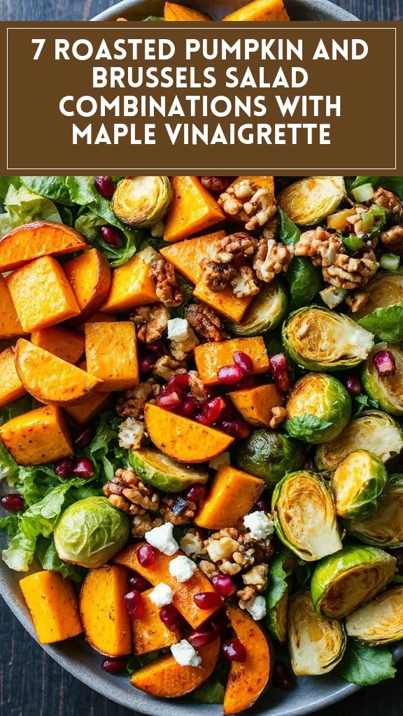 7 Roasted Pumpkin and Brussels Salad Combinations With Maple Vinaigrette