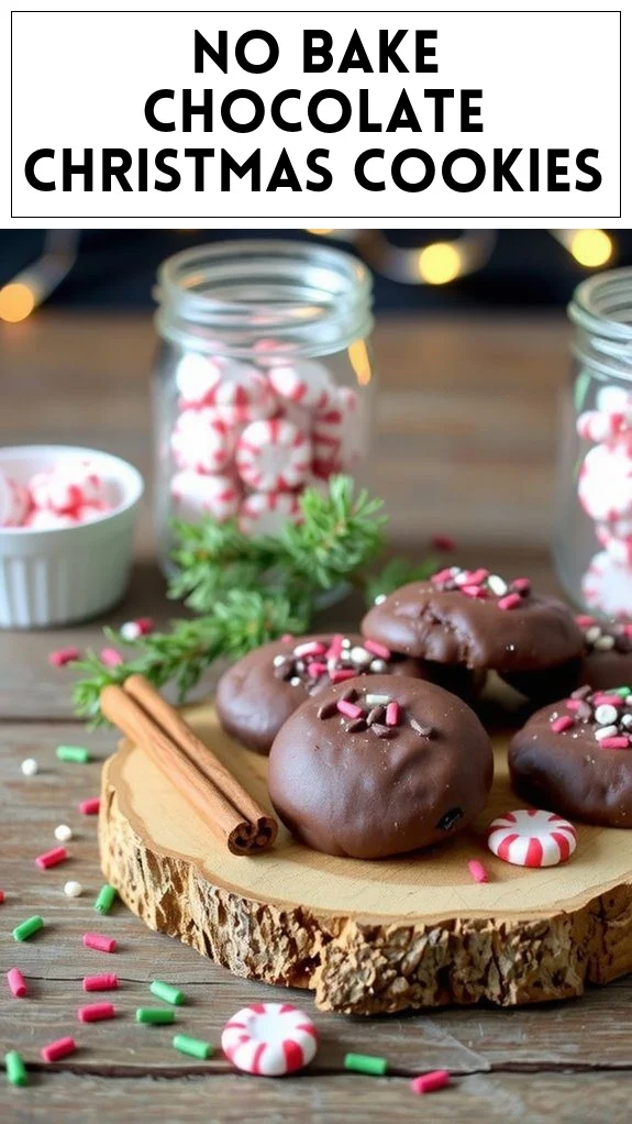 No Bake Chocolate Christmas Cookies